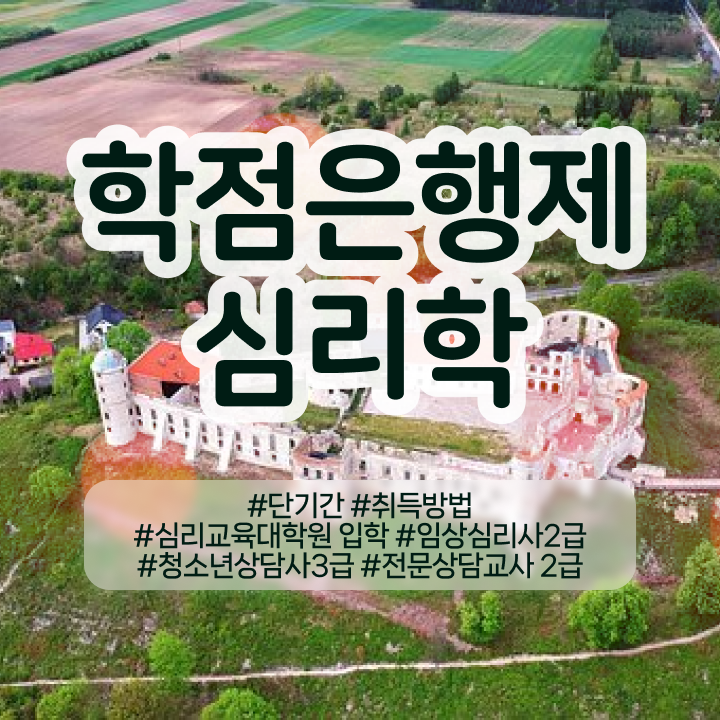  심리상담사하는일 , 심리학사 취득 대학진학, 경력없이 최단기간 성공한 꿀팁 모음