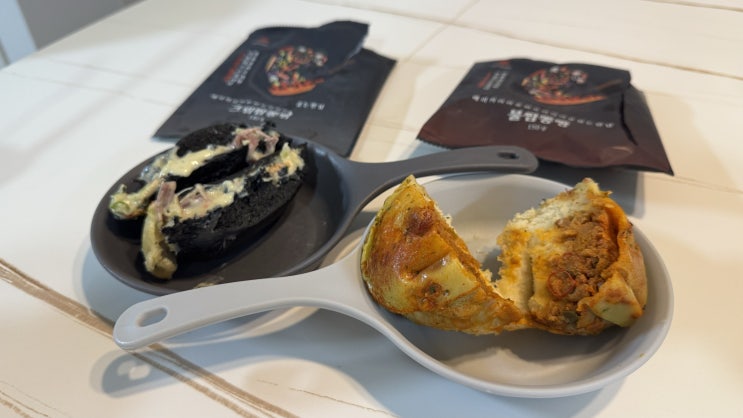  강릉 중앙시장 먹거리 맛집 중화 짬뽕빵의 짬뽕빵 세트 리뷰
