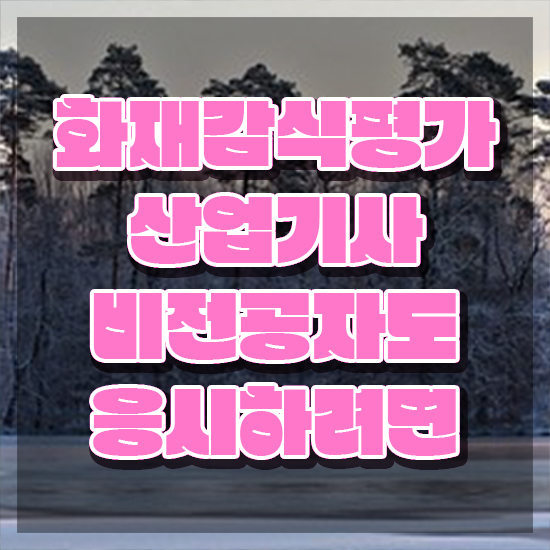  화재감식평가기사 화재감식평가기사 시험자격 인강만 듣고 간단하게 준비한 팁