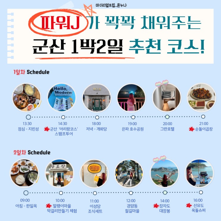  군산 1박2일 ㅣ지린성 스탬프투어 개화당 순돌이곱창 그린호텔