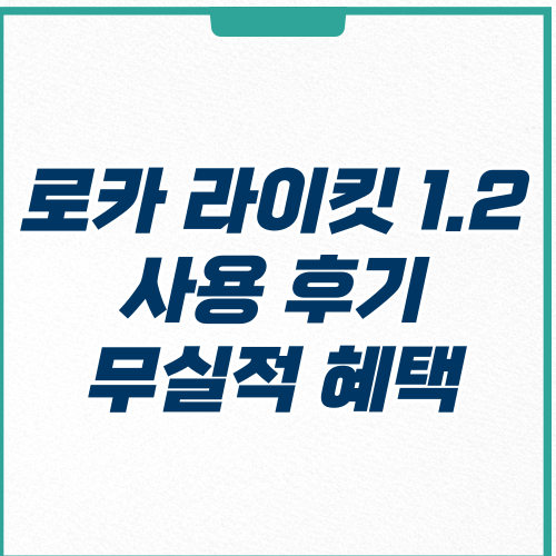  로카 라이킷 1.2카드 후기, 무실적 혜택