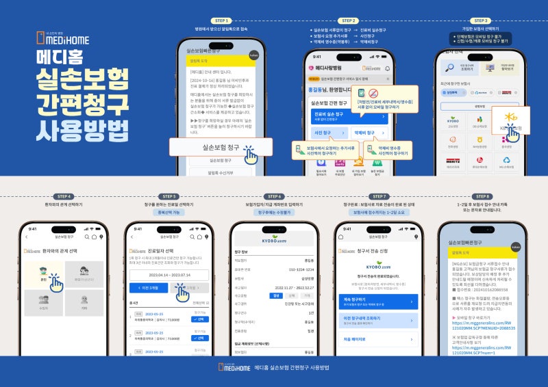 메디홈 실손보험 간편청구 사용방법