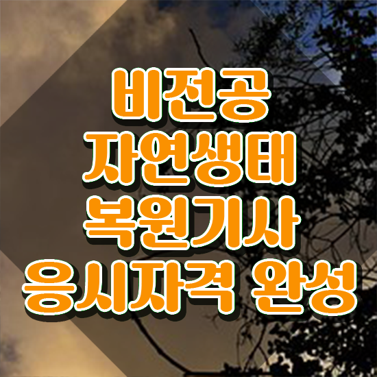  자연생태복원기사 응시자격 자연생태복원기사 응시자격 인강만 듣고 쉽고 빠르게 완료한 비법