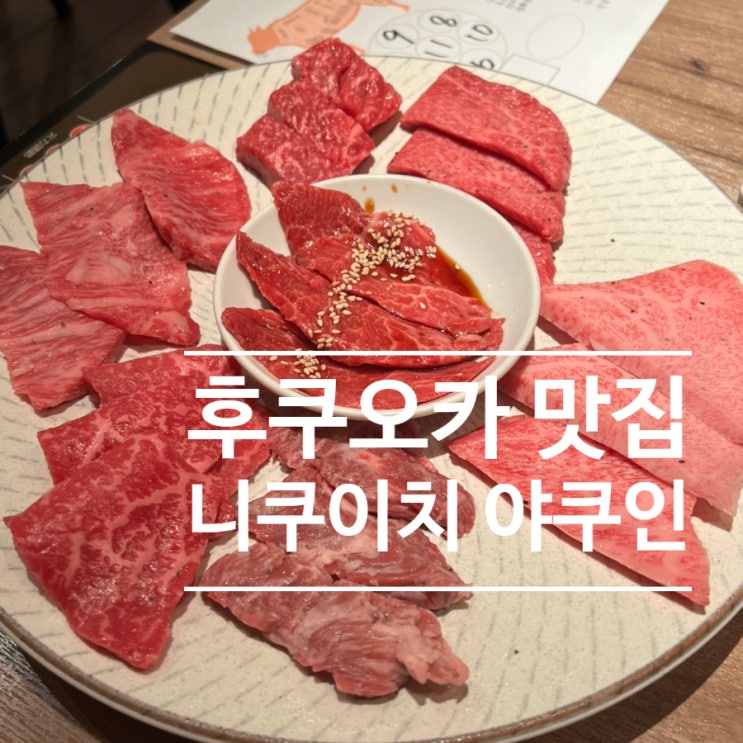  후쿠오카여행 야키니쿠 맛집 니쿠이치 야쿠인ㅣ메뉴, 예약방법, 후기
