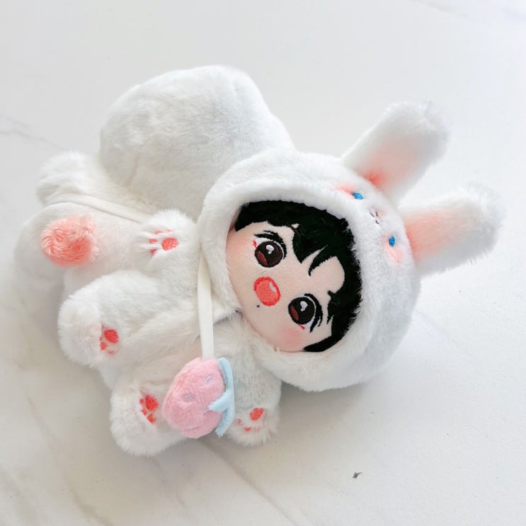  10cm 토끼와 돼지 점프수트 세트 인형옷 아이돌인형옷