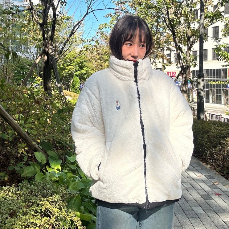  여성 겨울 숏패딩 추천 후아유 리버서블 양면 패딩