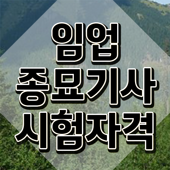  임업종묘기사 취득자격 독학으로 단기간에 준비한 방법