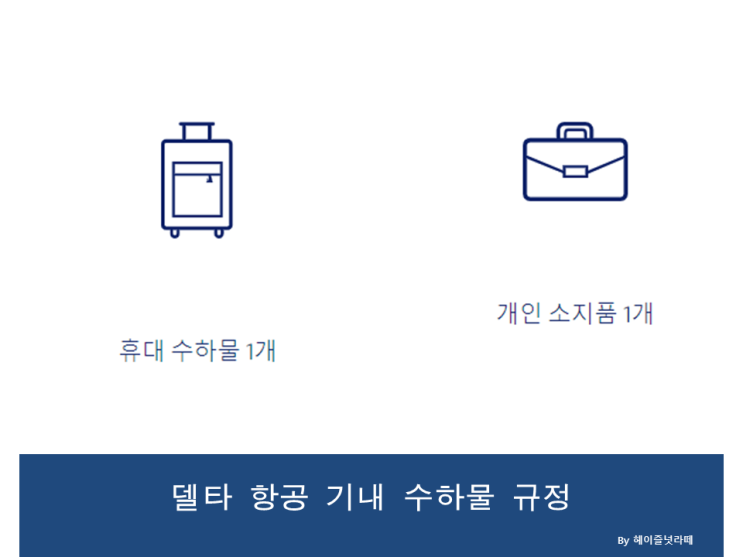  미국 유럽 여행 델타 항공사 수하물 규정 알아보기