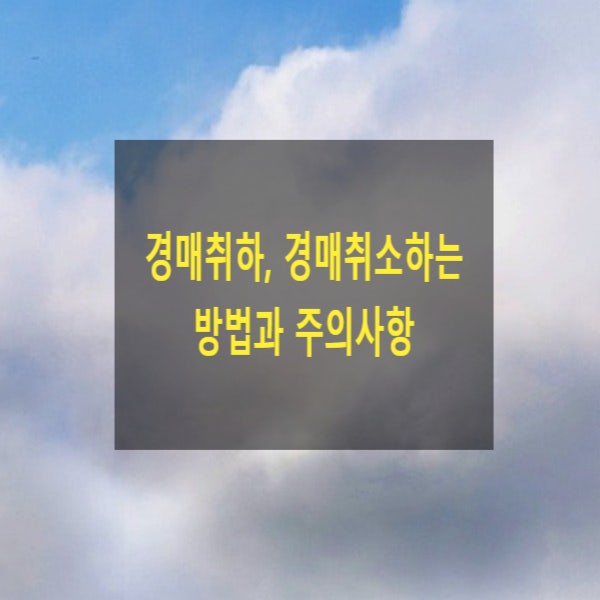  경매취하, 경매취소하는 방법과 주의사항(강제경매, 임의경매, 청구이의의 소, 강제집행정지, 경매정지)