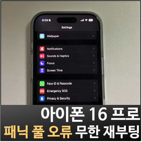 아이폰16 프로 패닉풀 (panic-full) 무한 재부팅 오류 갤럭시에 이어 애플 너마저...?!