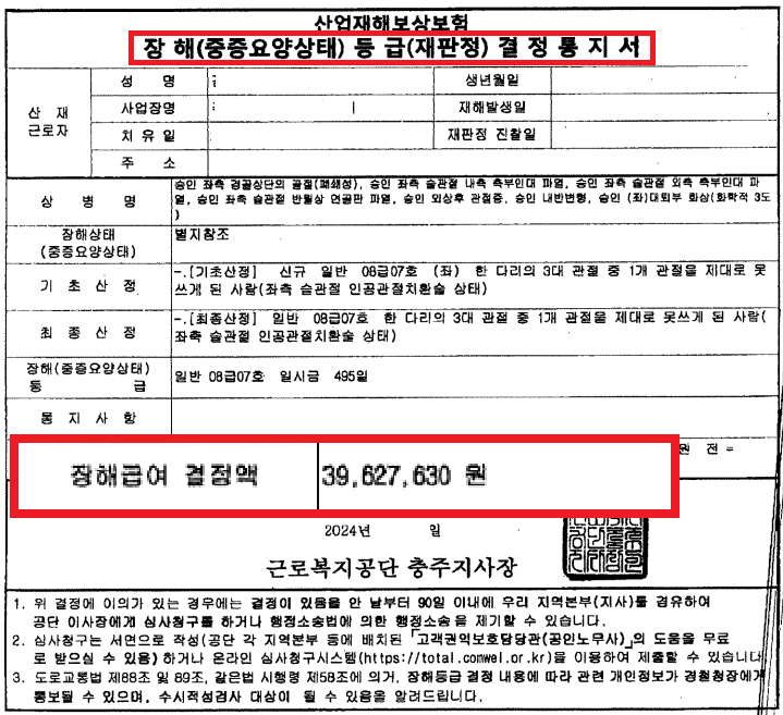  무릎 관절증 산재, 퇴행성에도 3960만원 승인받은 노하우