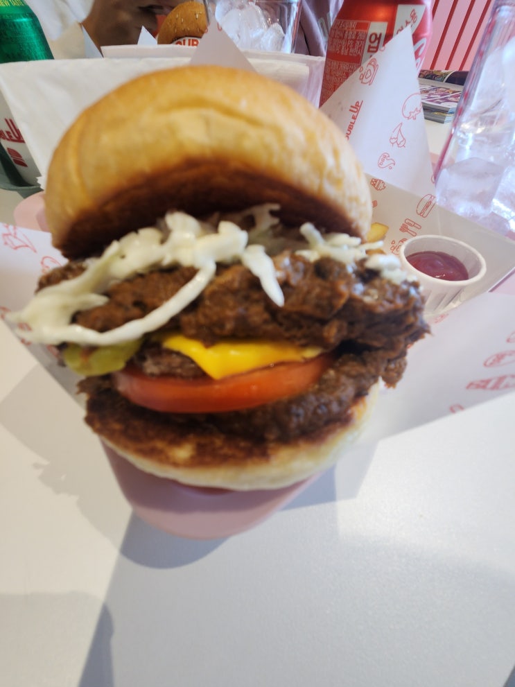  더블업 수제 햄버거 송정점 부산 기장 맛집 육즙 가득가득