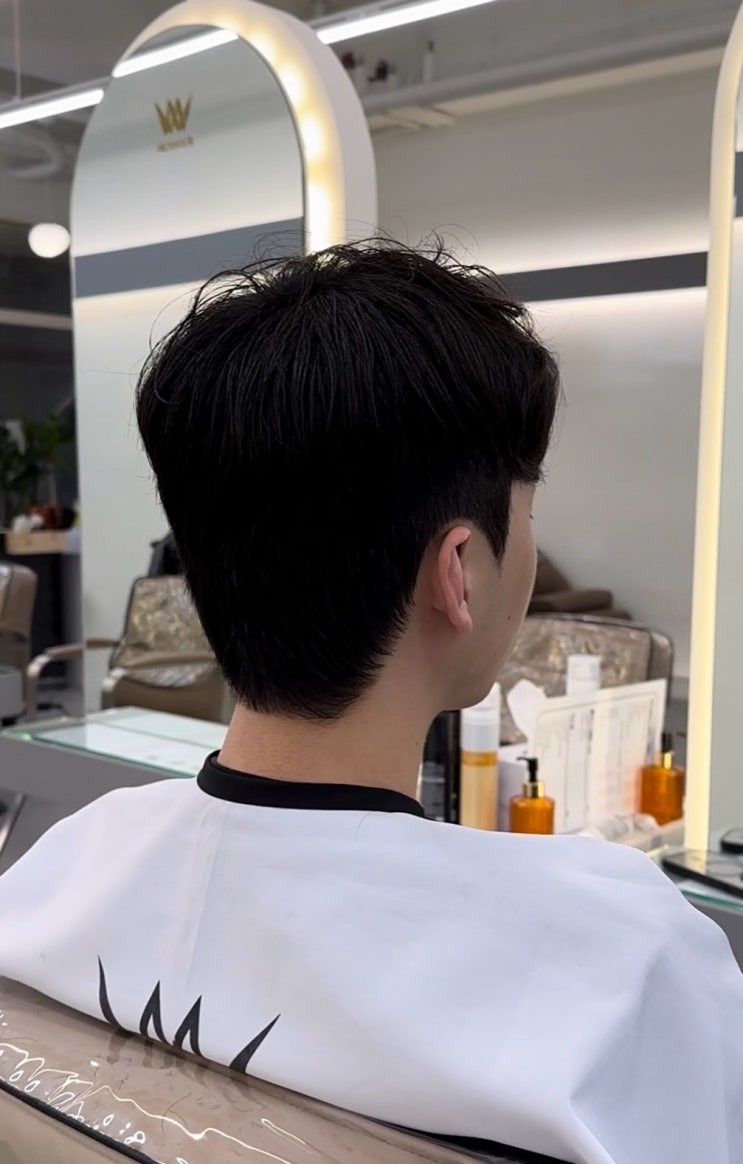  영천동 미용실 추천 세미 리프컷, 장발로 가는 중간 단계