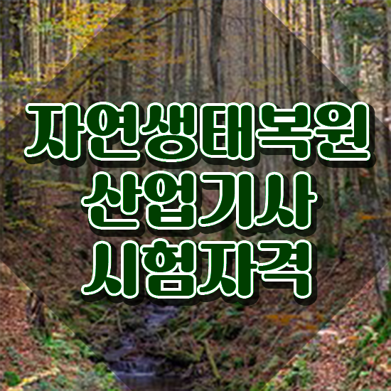  자연생태복원산업기사 시험응시자격 인강만 듣고 단기간에 끝낸 과정