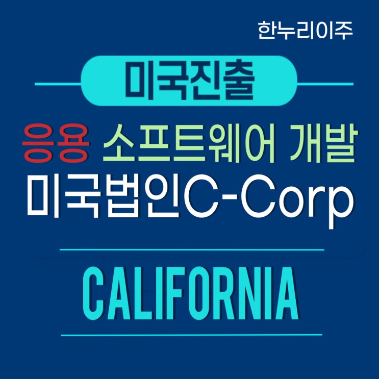  응용 소프트웨어 개발 공급업 California 법인설립 주식회사 C-Corp