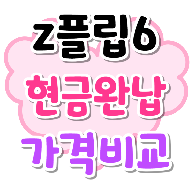 갤럭시 z 플립6 현금완납 가격 비교 싸게사는법 갤럭시 z 플립6 현금완납 가격 비교 싸게사는법