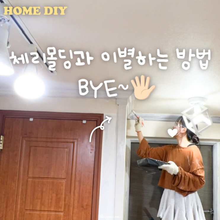  체리색몰딩집 페인트 칠하기로 살리기 구옥빌라 셀프인테리어