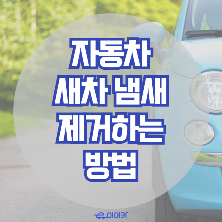  새 차 냄새 제거하는 여러 가지 방법. 신차 구매 후 차량 관리 꿀팁