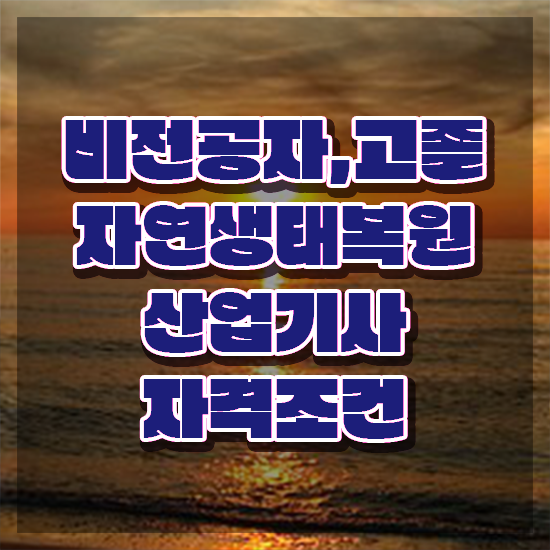  자연생태복원산업기사 응시자격 온라인으로 쉽고 빠르게 성공한 전략