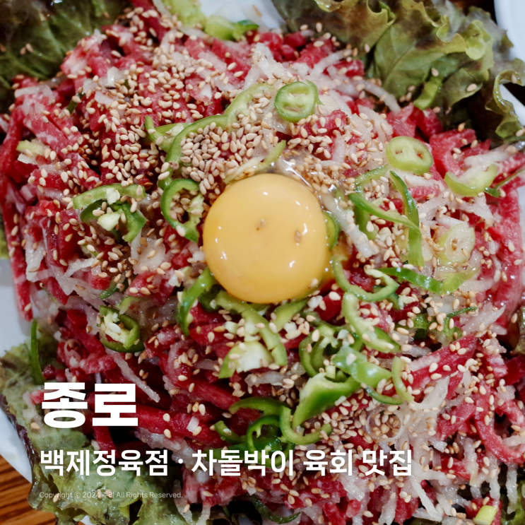  종로5가 백제정육점 쯔양 노포 맛집 주차 금요일 웨이팅 차돌박이 육회