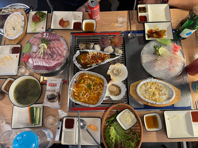  회랑 조개구이 같이 파는 군산 광달이회포차에서 방어회 먹고 온 후기