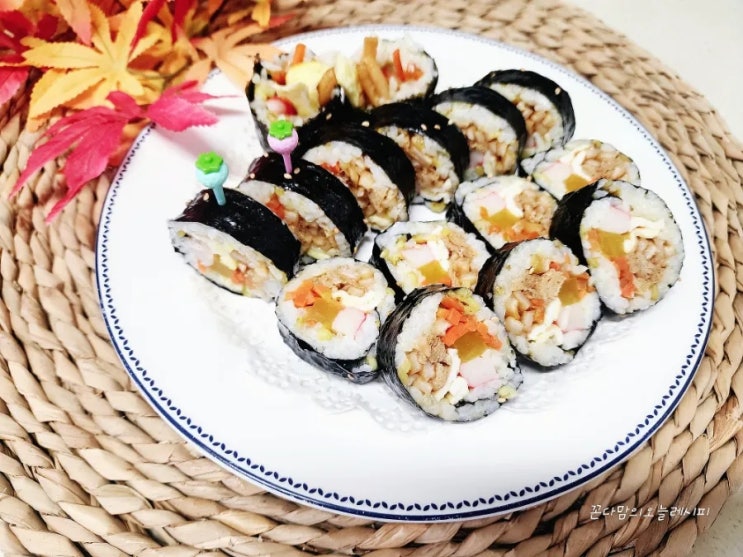  어묵김밥만들기 유부김밥 어묵 달달하게 아이김밥 아기김밥레시피