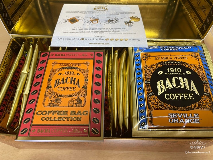  커피계의 에르메스 바샤커피(BACHA coffee) 솔직 후기 바샤커피 향 맛 추천 바샤커피 드립백 (feat. 세빌오렌지 맛 정확 설명) 바샤커피 블라인드 테스트(?)