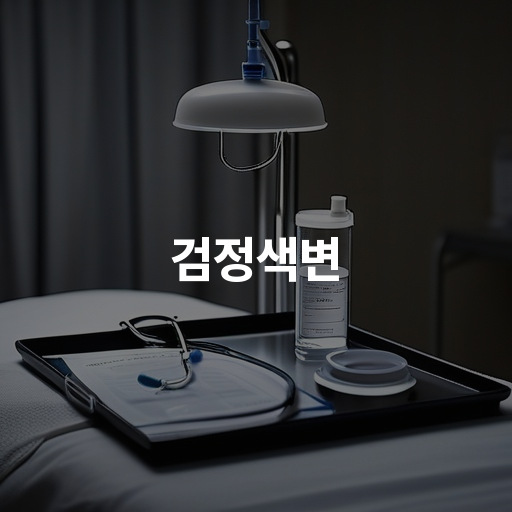 검정색 변 원인 및 증상과 효과적인 치료 방법