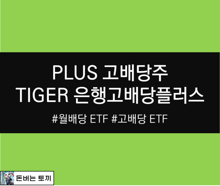  PLUS 고배당주, TIGER 은행고배당플러스TOP10: 국내 고배당주 알아보기