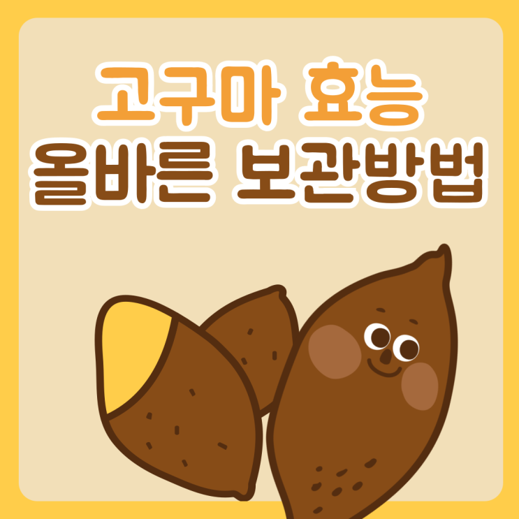  고구마 효능과 올바른 보관방법