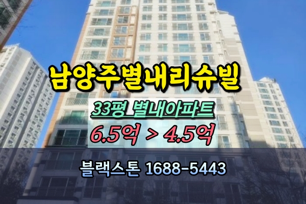 남양주별내리슈빌 경매 33평 별내아파트