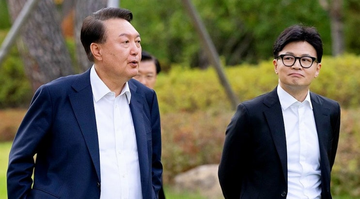 <b>대통령</b>-한동훈 국힘 대표 만남, 결과물 없이 종료…<b>당정협력</b>에... 