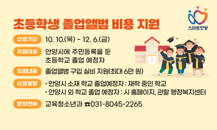  2024 경기도 안양시 초등학생 학교 졸업앨범 구입비 지원금 신청하기 최대 6만원