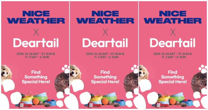  피플게이트 : 나이스웨더(NICE WEATHER)마켓 신사 X 펫패션 플랫폼 디어테일(Deartail) 플리마켓 전개