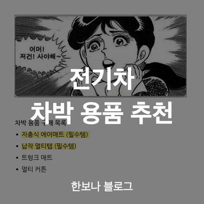 전기차 차박용품 리뷰 (feat. 캐스퍼 일렉트릭)