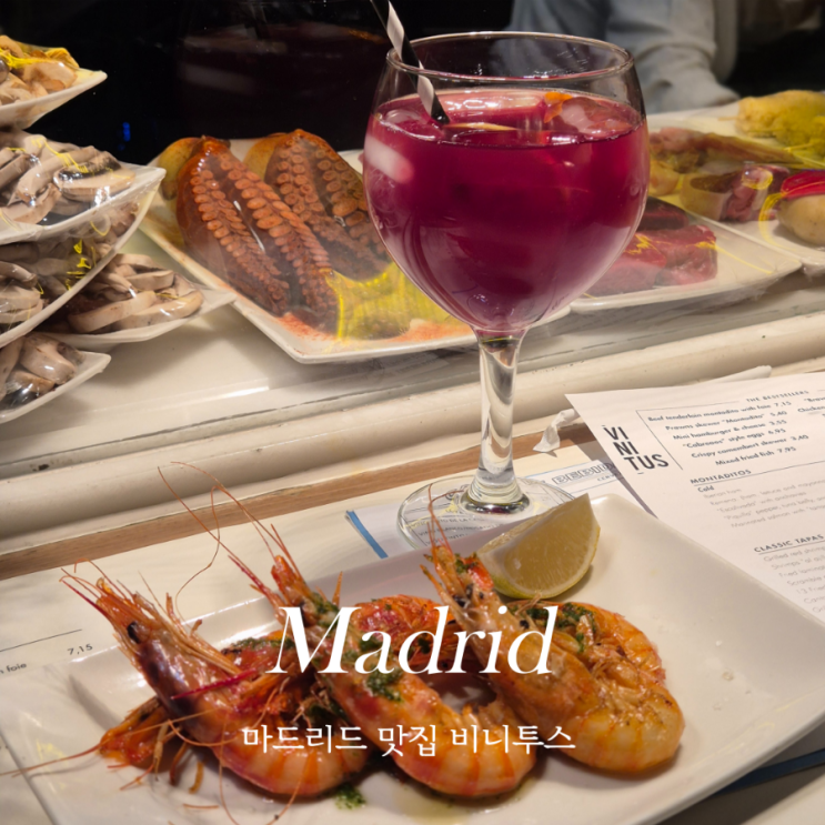  스페인 맛조개 꿀대구 맛집 비니투스 마드리드 Vinitus Gran via Madrid