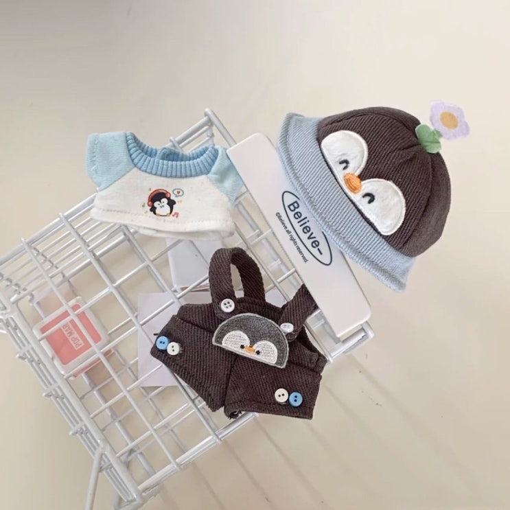  10cm 플라워 펭귄 세트 인형옷 아이돌인형옷