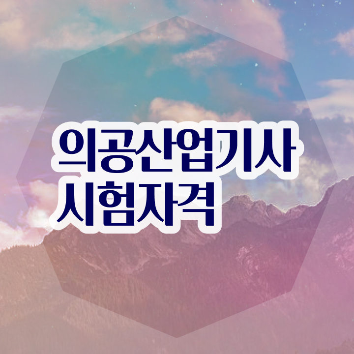  의공산업기사 시험응시 요건 의공산업기사 취득자격 인강만 듣고 간단하게 준비한 팁