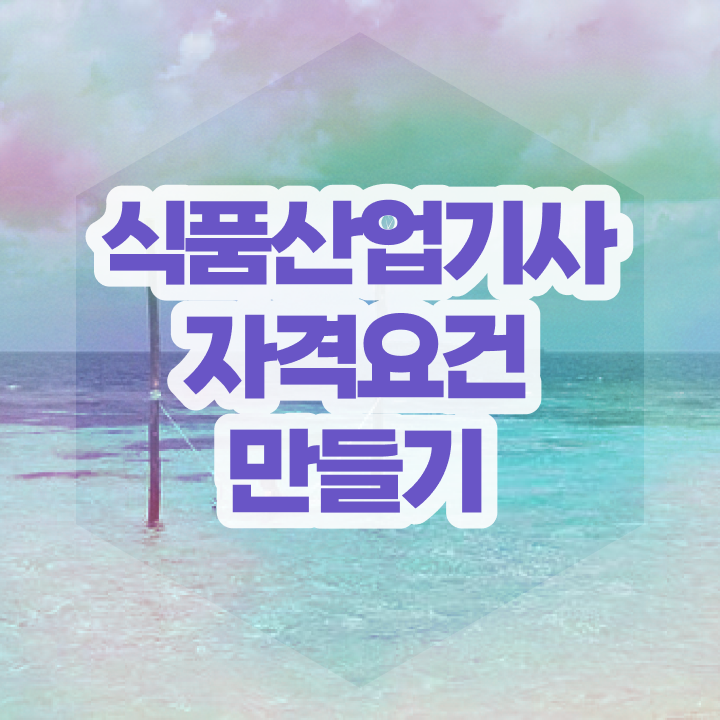  식품산업기사 일정 식품산업기사 응시조건 인강으로 단기간에 준비한 비법