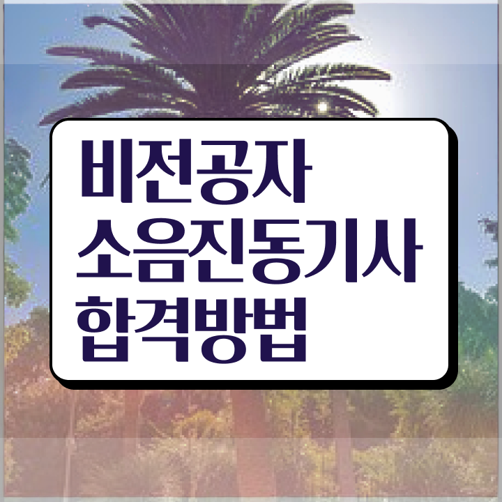  소음진동기사 시험자격 독학으로 간단하게 완료한 전략
