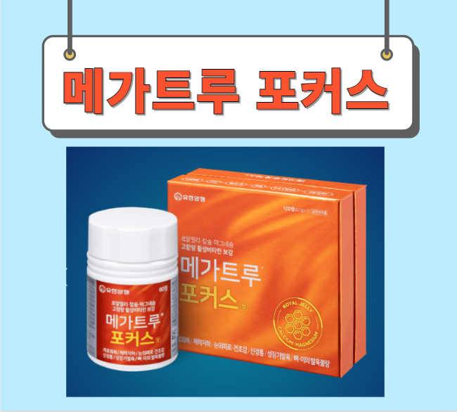  메가트루포커스 가격 성분 완벽정리