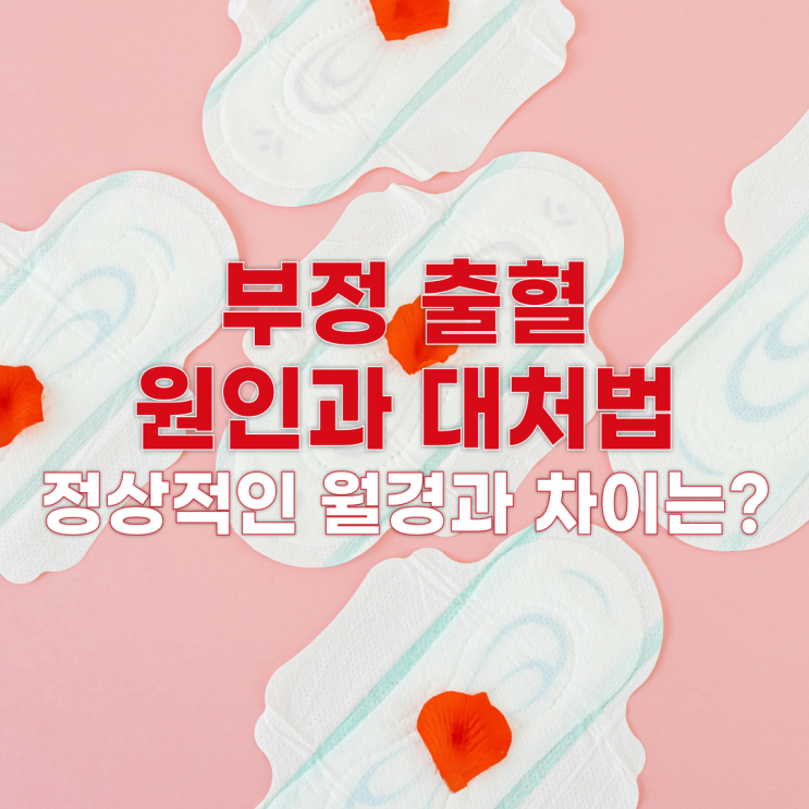  부정 출혈 원인과 대처법: 정상적인 월경(생리)과 차이는?