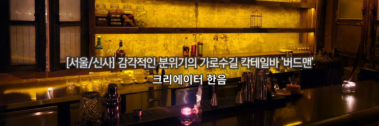  [서울/신사] 감각적인 분위기의 가로수길 칵테일바 '버드맨'