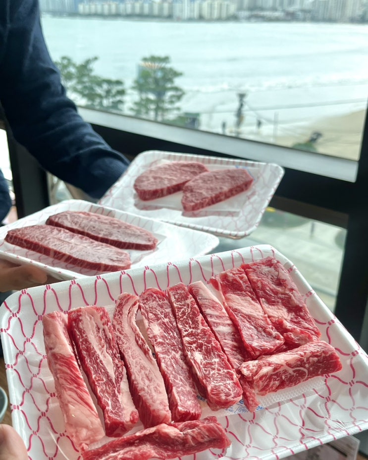  부산 광안리 고기집 한우일번지규이치 오션뷰 한우 맛집