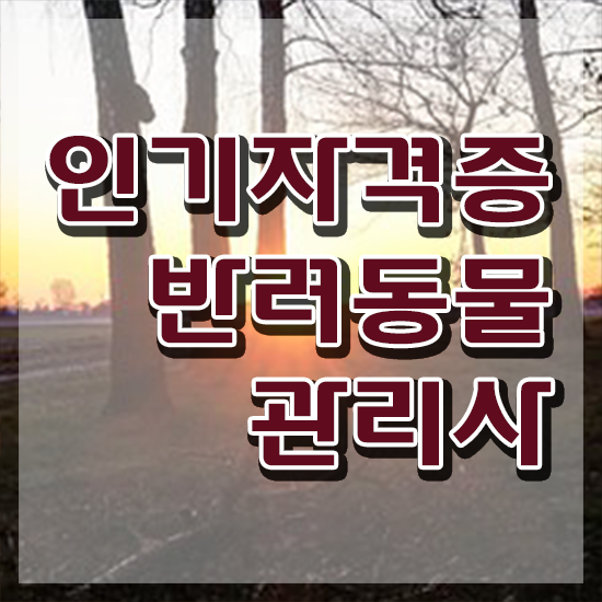  반려동물관리사 취업 , 반려동물관리사 자격증 간단하게 합격한 비법 정리해드립니다
