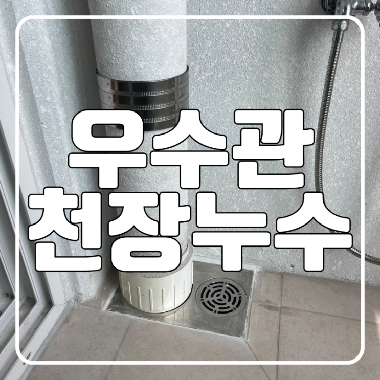  수원 우수관천장누수 원인 해결책 아랫집 페인트 박리 복구