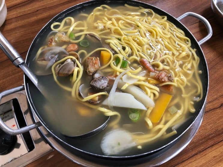  당진 안섬포구 칼국수 맛집 갯벌포장마차 레전드 갱신