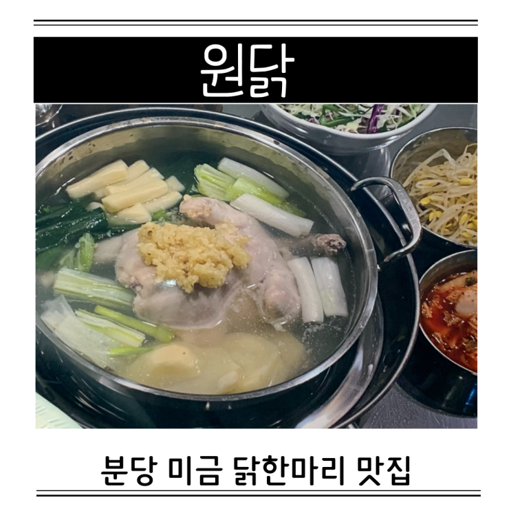  분당 미금역 한식 닭한마리소스 맛집 원닭 바삭해물파전 칼국수