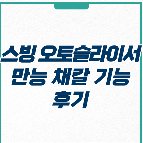  스빙 오토 슬라이서 만능 채칼 기능 및 후기