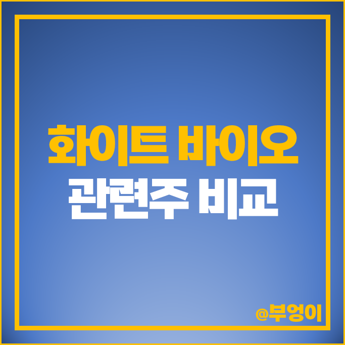 화이트 바이오 관련주 친환경 주식 한국콜마 GS 코오롱생명과학 주가 화이트 바이오 관련주 친환경 주식 한국콜마 GS 코오롱생명과학 주가